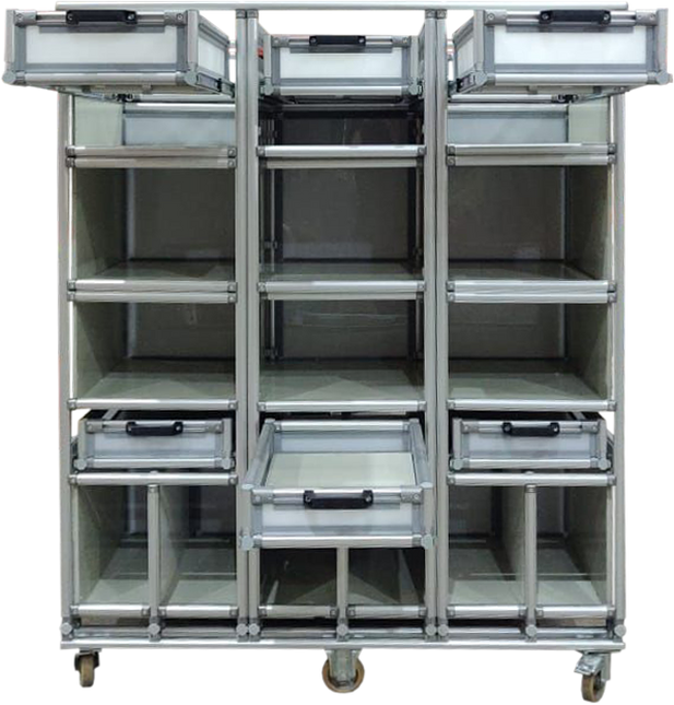 rack with drawers